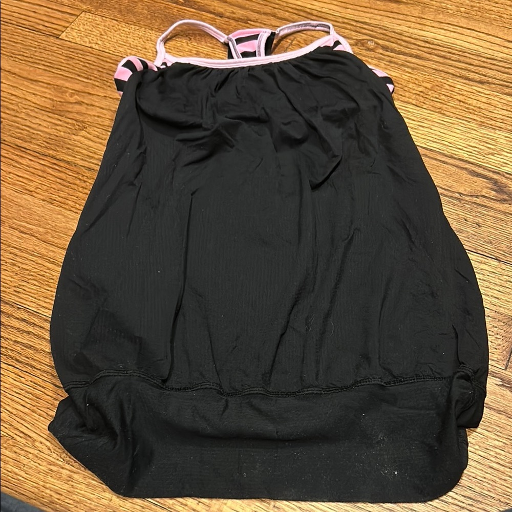 Lululemon Black and Pink Strappy Top